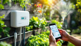 Alt-Attribute: Smarte Gartenbewässerung System für effiziente automatische Pflanzenbewässerung im Garten