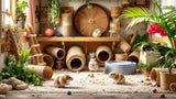 Rennmausspielzeug aus Holz für artgerechte Beschäftigung