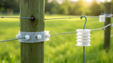 Mobilzaun-Isolatoren zur sicheren Befestigung von Elektrodrähten an Bauzäunen