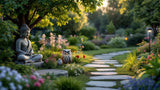 Gartenfigur aus wetterfestem Material für dekorative Gartengestaltung