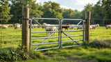 Weidetor aus Metall für Weidezaun, robustes Weidetor für Landwirtschaft und Tierhaltung