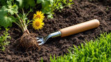 Unkrautstecher aus Metall mit ergonomischem Griff zum mühelosen Entfernen von Unkraut im Garten