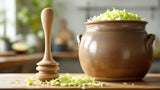 Krautstampfer aus Edelstahl zur Zubereitung von Sauerkraut und Gemüse