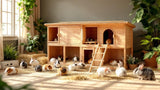 Nagerhaus aus Holz für Kleintiere wie Hamster, Mäuse und Meerschweinchen