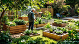 hochbeete aus holz für garten, modernes design, wetterfestes pflanzbeet