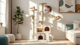 Kratzbaum für Katzen aus robustem Material, stabiler Katzenbaum mit Liegeflächen und Höhlen