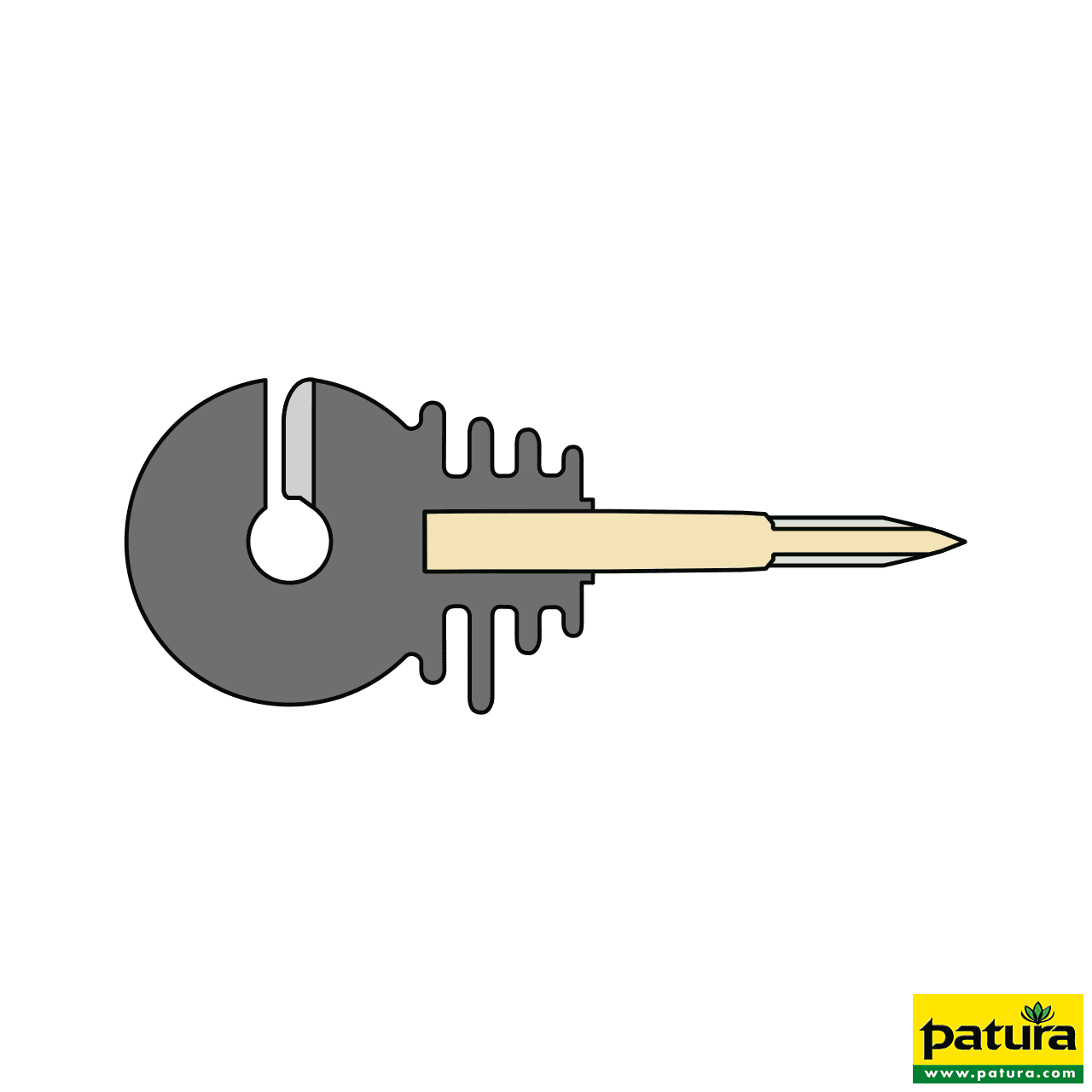 Ringisolator Compact mit Holzgewinde (25 Stück / Pack)