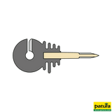 Ringisolator Compact mit Holzgewinde (25 Stück / Pack)