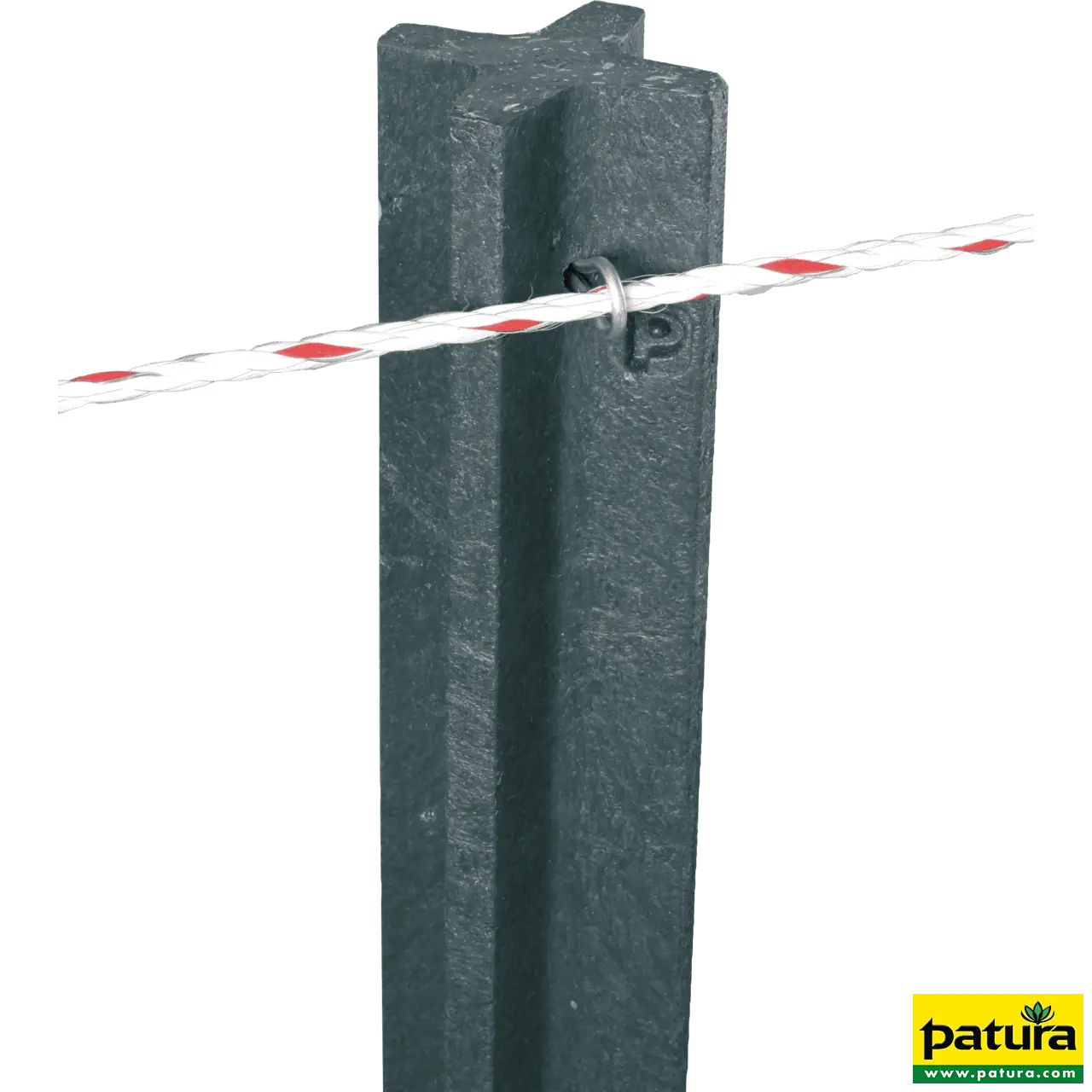 Kunststoff-Pfosten 1,85 m Kreuzprofil, gespitzt (Pal. mit