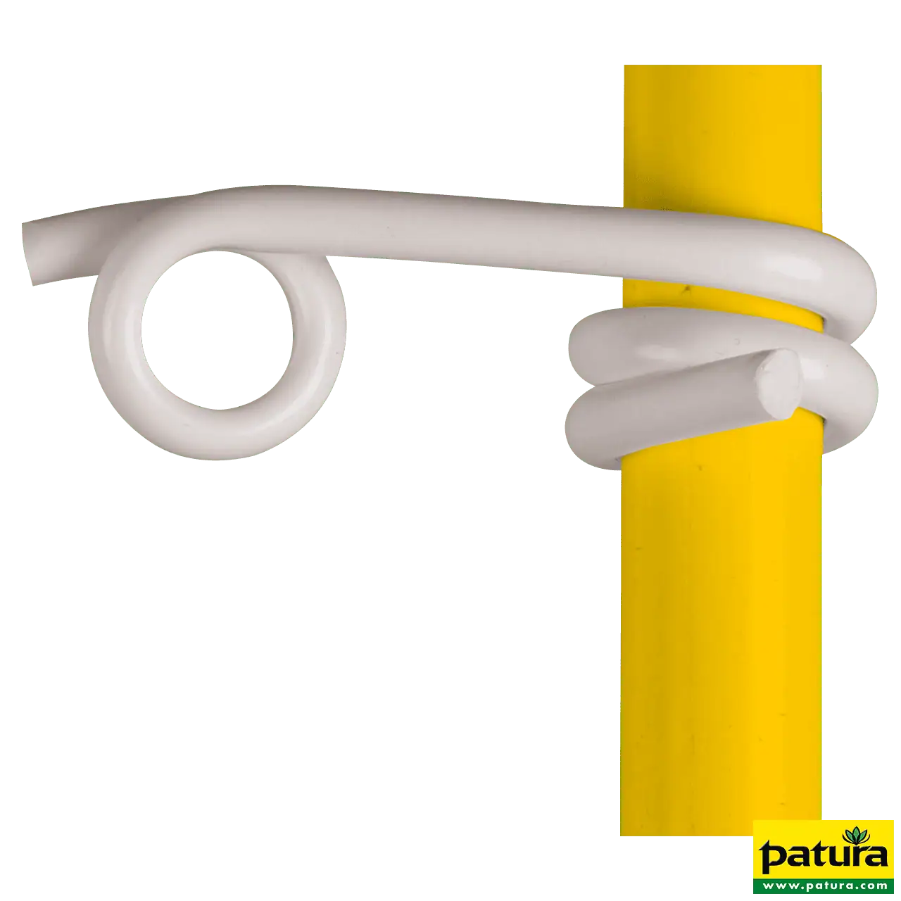 Kunststofföse weiß, für Litzen und Seile für Pfähle d= 10 mm (25 Stück / Pack)