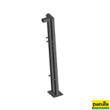 Pfosten mit Bodenplatte (vorne) flexible Verriegelung