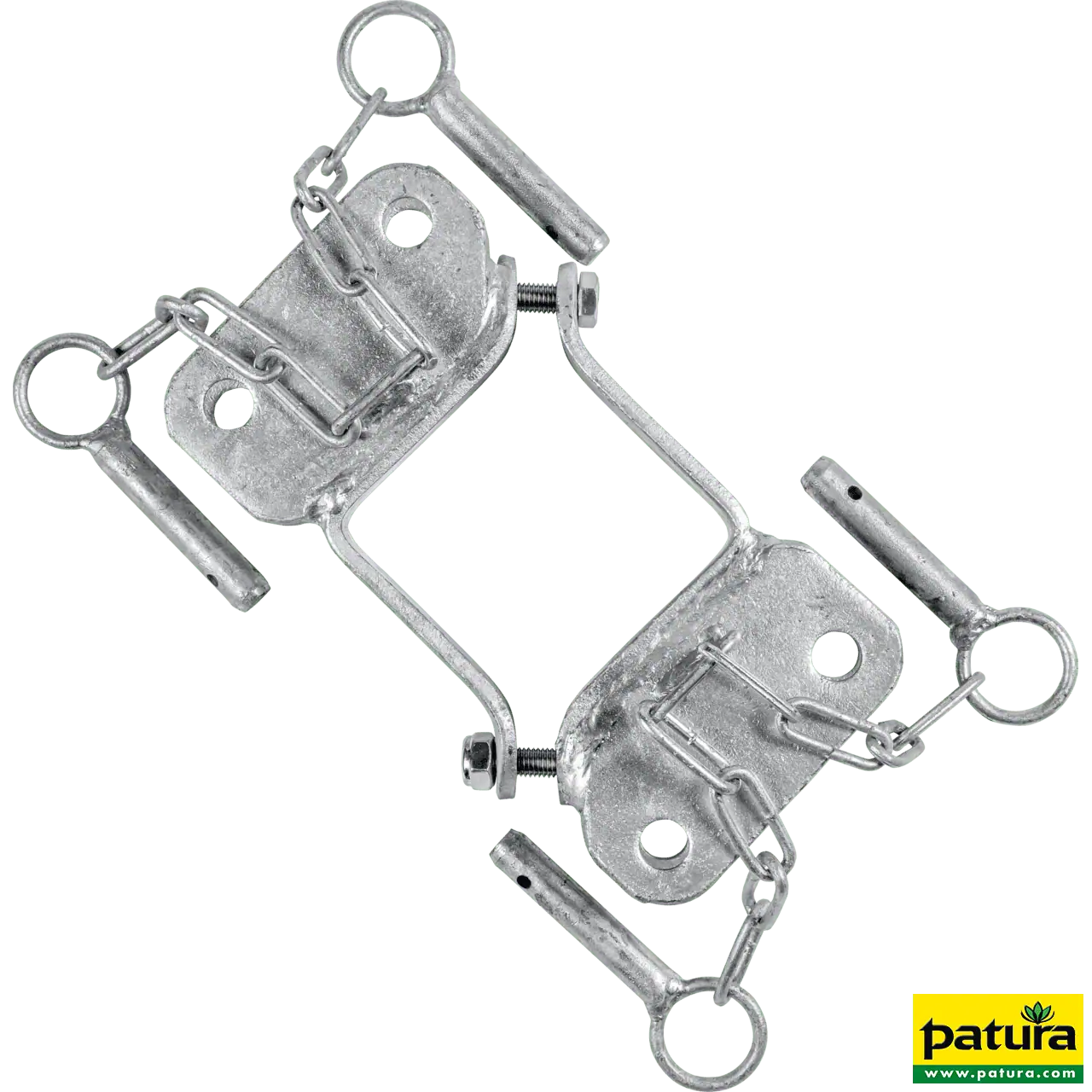 Schelle Quadrat 90 mm, 4 Halter, parallel, vz