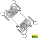 Schelle Quadrat 90 mm, 4 Halter, parallel, vz