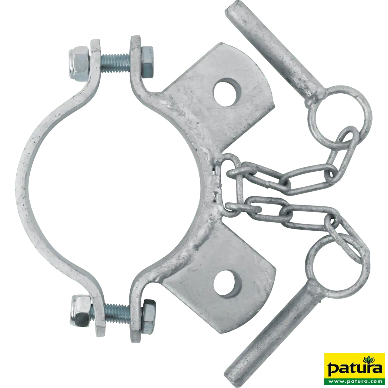 Schelle d=102 mm, 2 Halter, winklig, vz