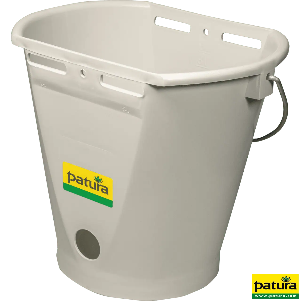 Nuckel-Tränkeeimer 9l grau ohne Sauger und Ventil