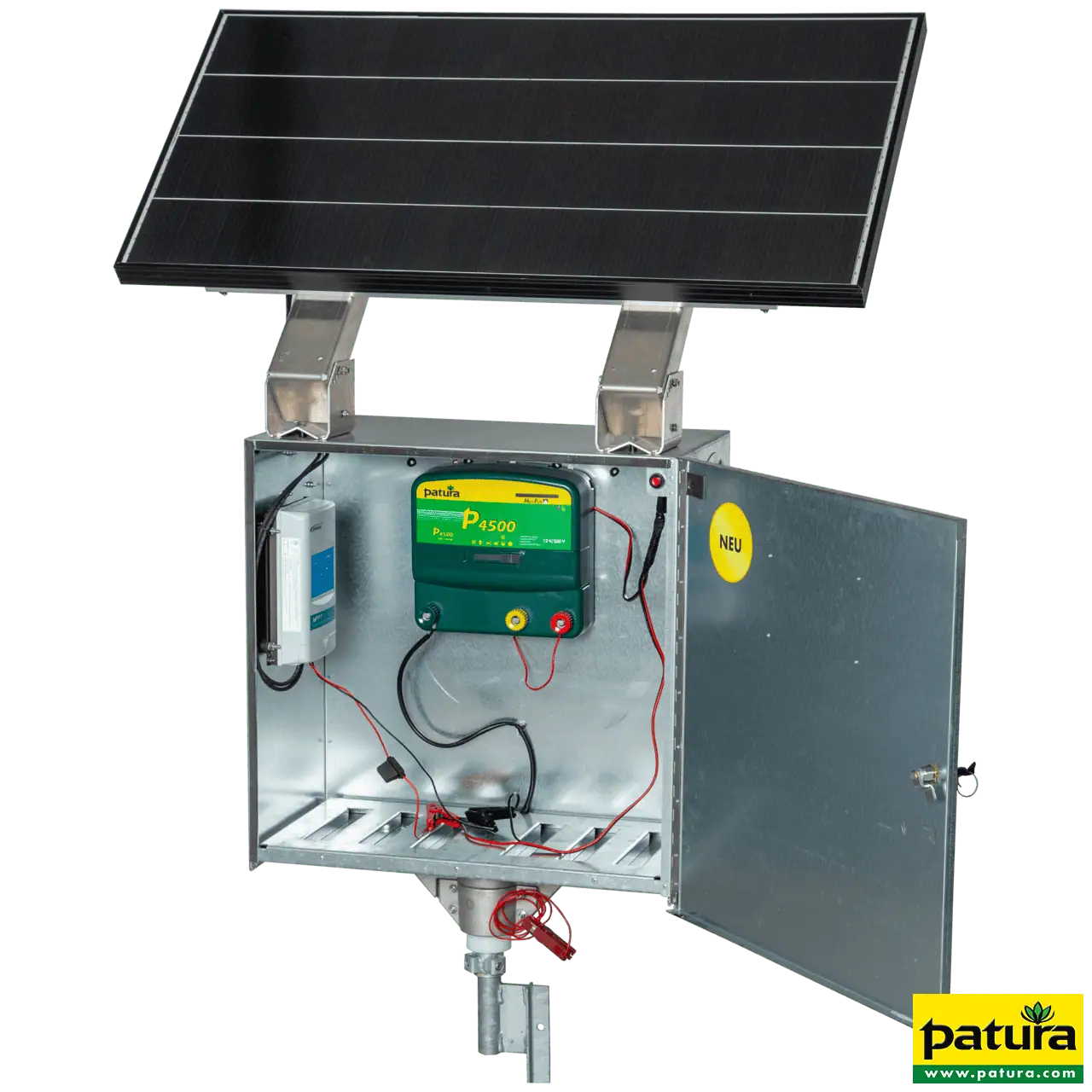 P4500 mit Sicherheitsbox XL, 110 W Solarmodul, 100 Ah Super-Vlies-Akku,