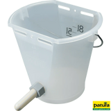 Nuckel-Tränkeeimer 9l transparent kpl. mit Sauger und 1-Click-Ventil