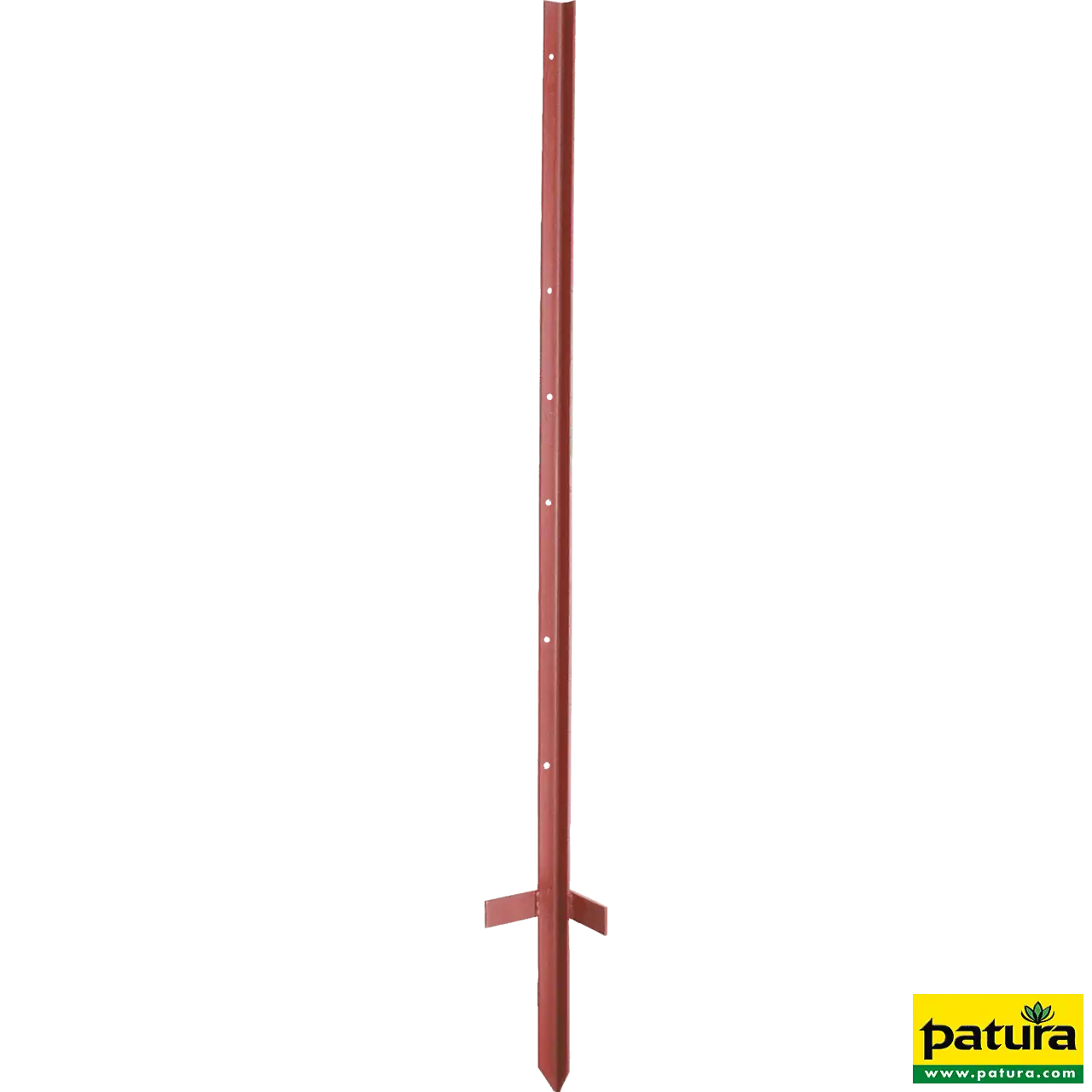 Winkelstahlpfahl, 3 mm, lackiert, 1,20 m mit Trittstufe (10 Stück/Pack),
