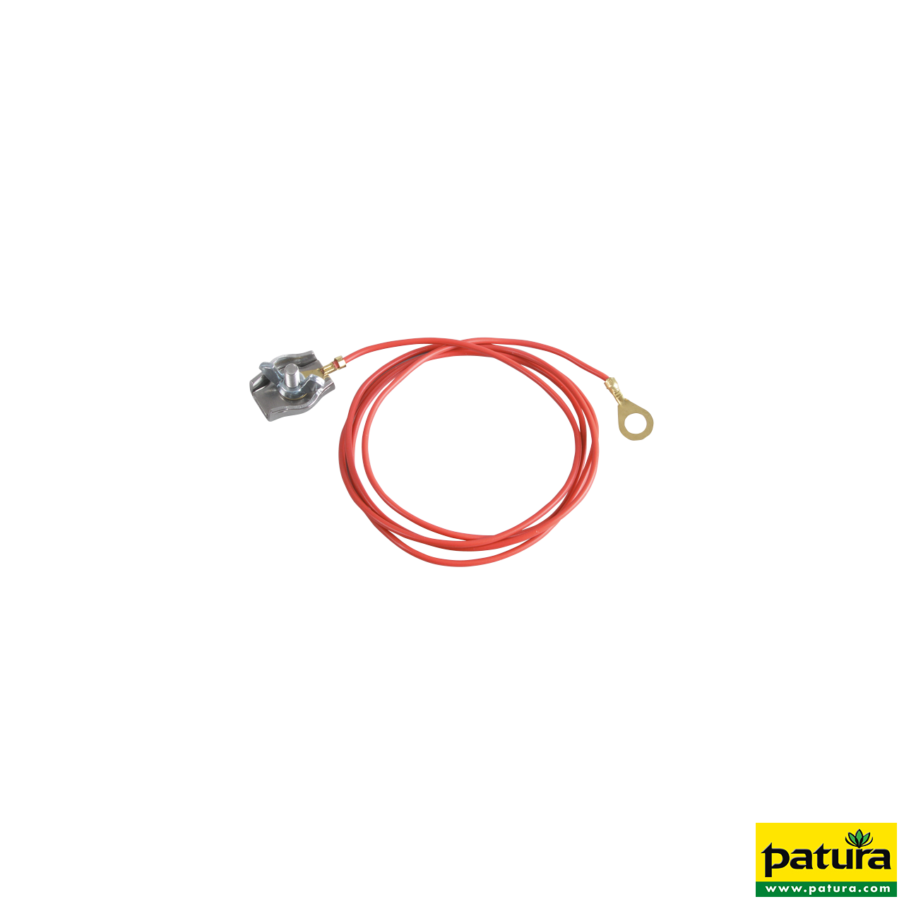 Zaunanschlußkabel Seil, mit Edelstahlseilklemme 8 mm Ringöse