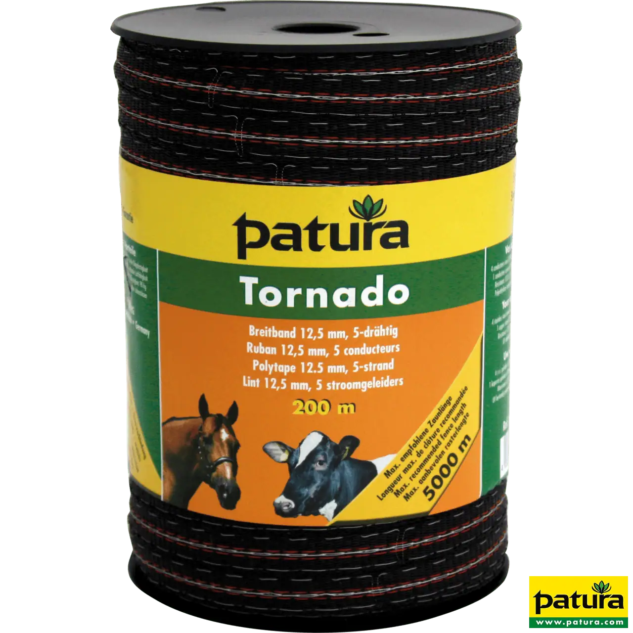Tornado Breitband 12,5 mm, 200 m Rolle 4 Niro 0,20mm, 1 Cu 0,30mm, braun-orange