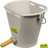 Nuckel-Tränkeeimer 9 l, grau, kpl. mit Sauger weich und Kugelventil