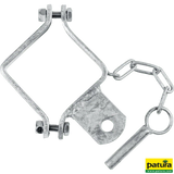 Schelle Quadrat 90 mm, 1 Halter, vz