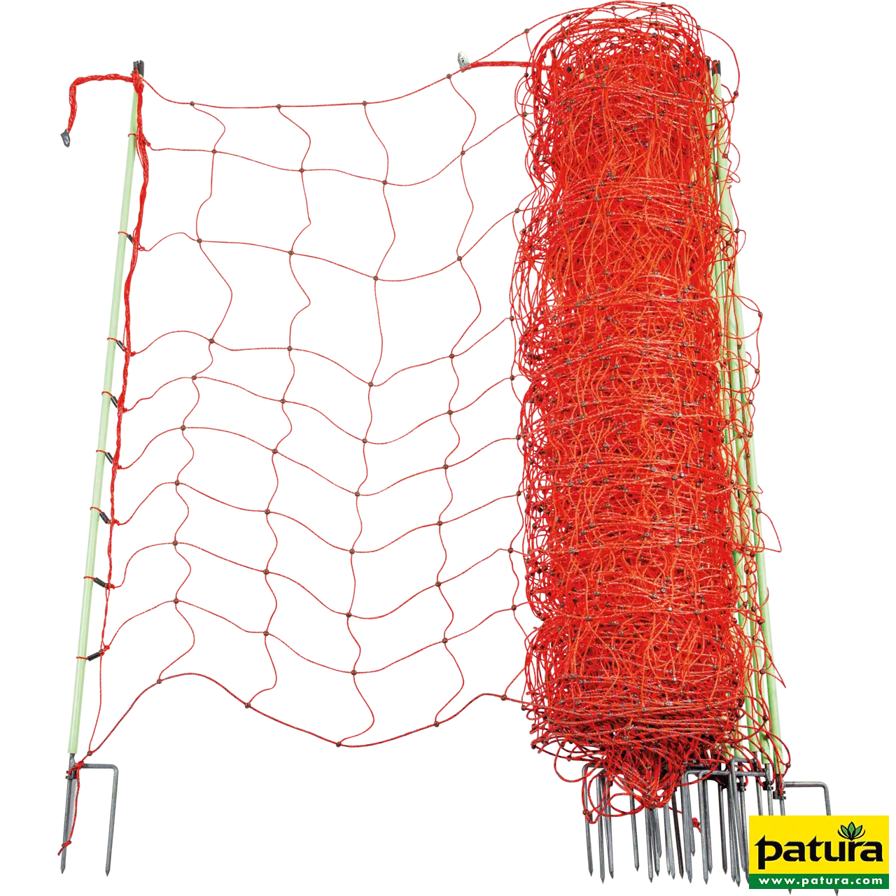 Elektrozaunnetz 120 cm hoch, mit Doppelspitze, 50 m
