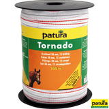 Tornado Breitband 38 mm, 200 m Rolle 11 Niro 0,16mm, 1 Cu 0,30mm, weiß-orange