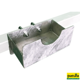 Flex-Halter mit Werkzeugschale inkl. 2 Bügelschrauben 50 x 50 mm