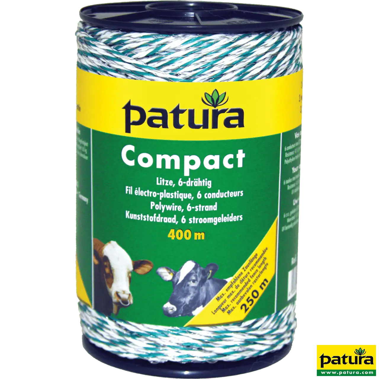 Compact Litze, 400 m Rolle 6 Niro 0,20 mm, weiss-grün