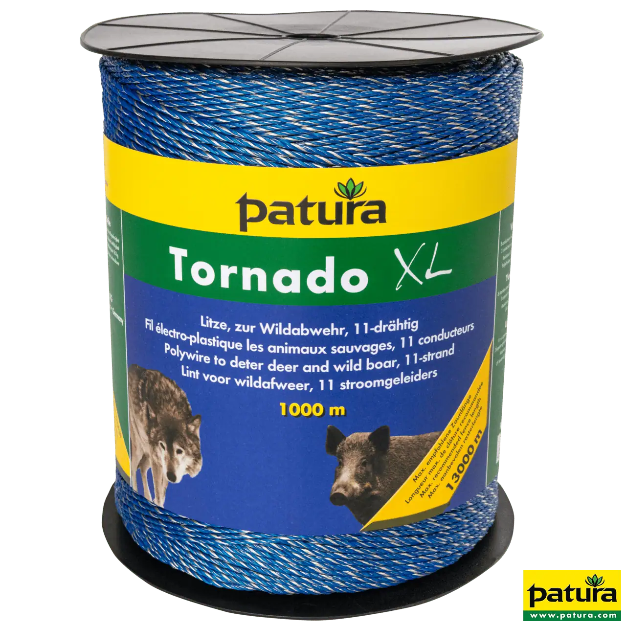 Tornado XL Litze, 1000 m Rolle 8 Niro 0,20 mm, 3 Cu 0,30 mm, blau