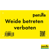 Warnschild "Weide betreten verboten" Kunststoff