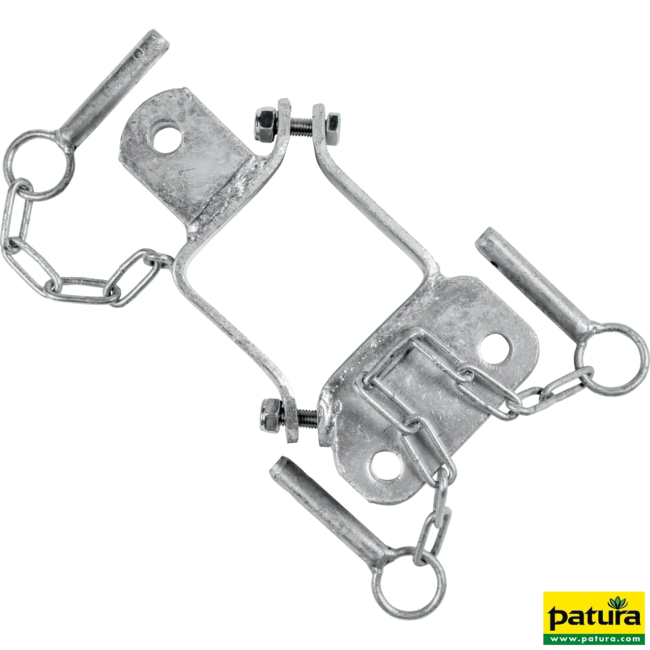 Schelle Quadrat 90 mm, 3 Halter, 1 x parallel, vz