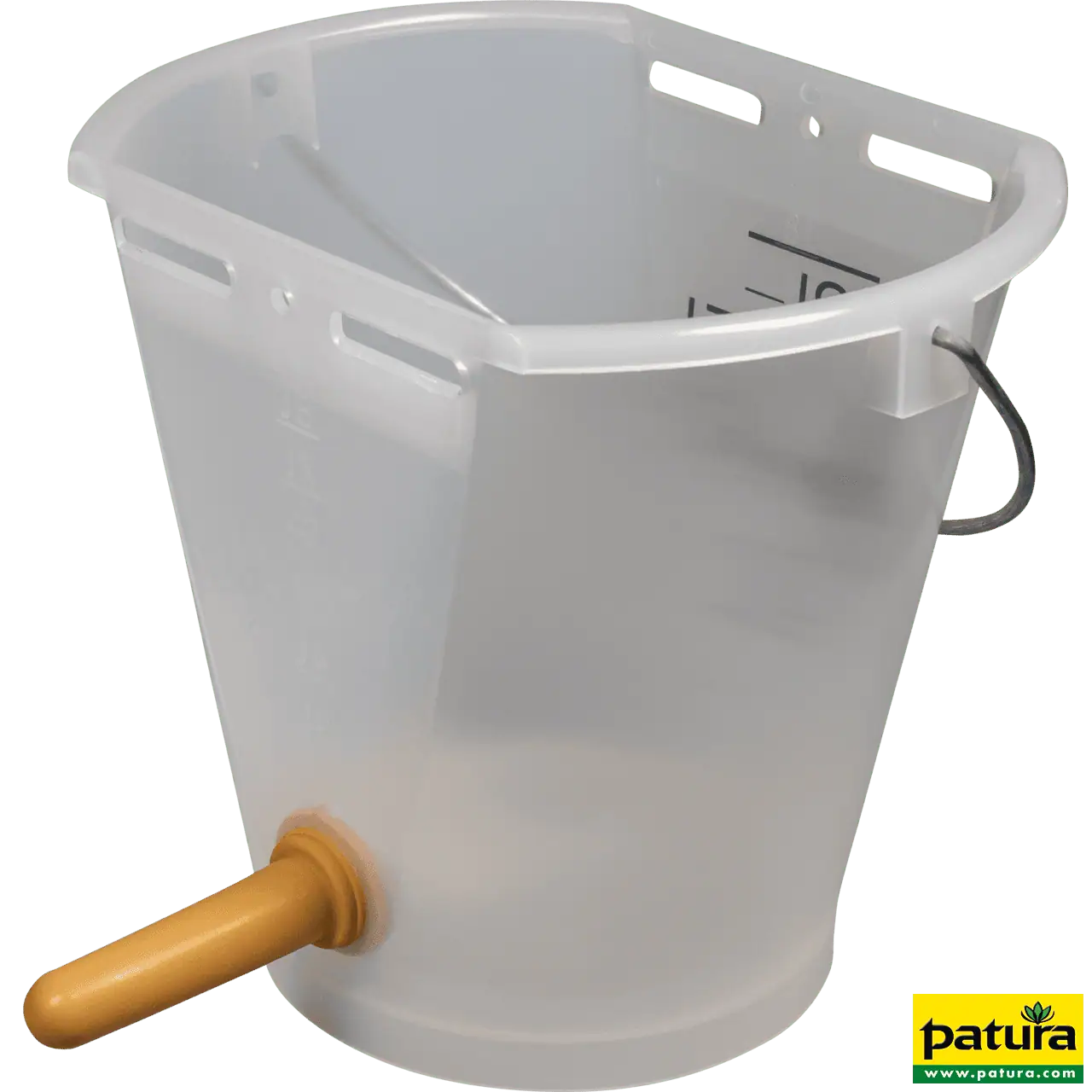 Nuckel-Tränkeeimer 9 l, transparent, kpl. mit Sauger weich und 1-Click-Ventil