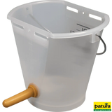 Nuckel-Tränkeeimer 9 l, transparent, kpl. mit Sauger weich und 1-Click-Ventil