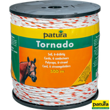 Tornado Seil, 500 m Rolle, weiss-orange 5 Niro 0,20 mm, 1 Cu 0,30 mm