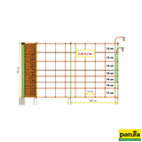 Elektrozaunnetz "plus/minus" 90 cm hoch, mit Doppelspitze, 50 m