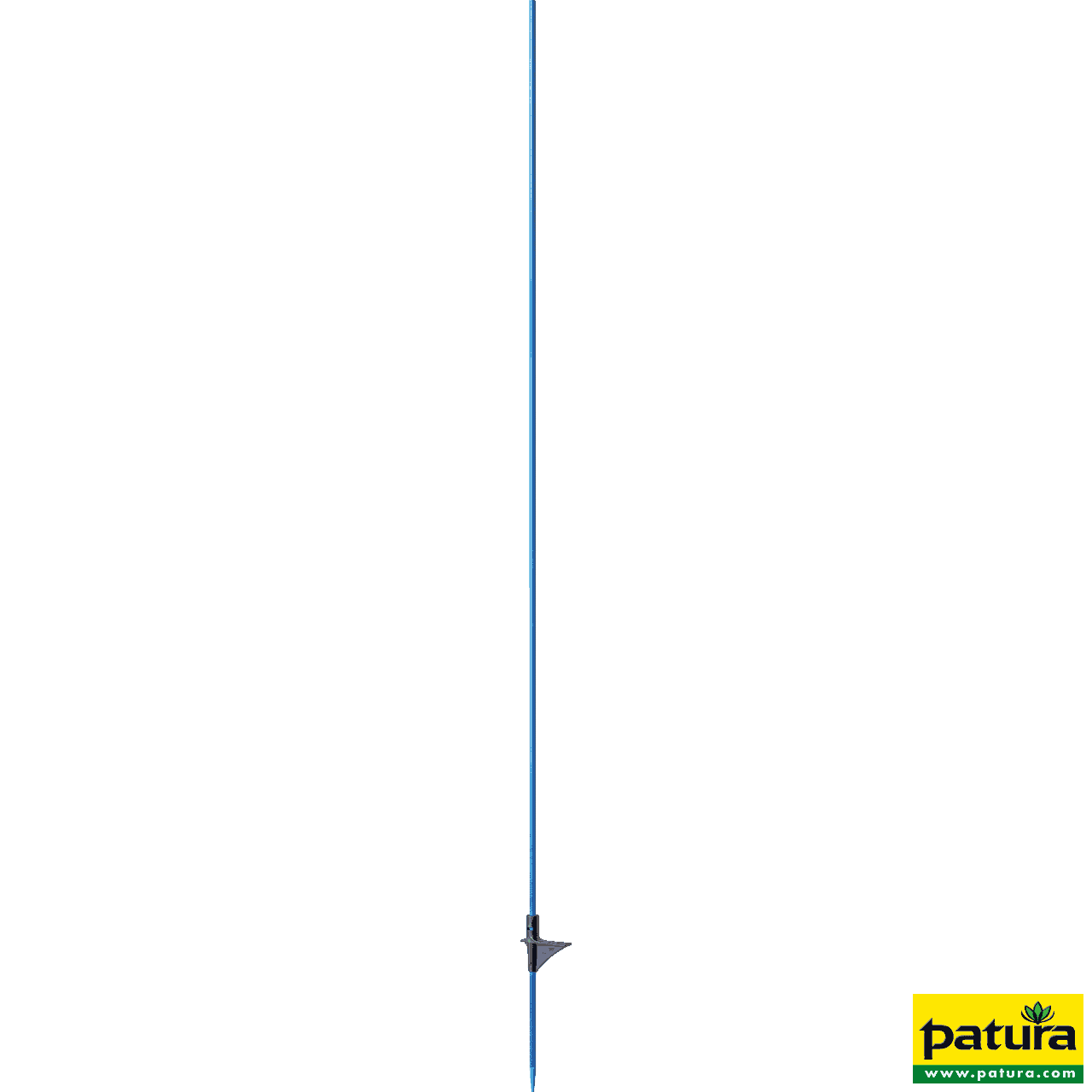 Glasfiberpfahl 1,60 m, mit Trittstufe blau, d=10mm (10 Stück / Pack)