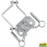Schelle Quadrat 90 mm, 2 Halter, parallel, vz