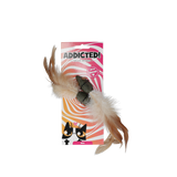 Addicted!, Katzenspielzeug Maus mit Federn, gefüllt mit Madnip