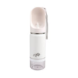 AFP 2 in 1 Edelstahl-Trinkflasche, wärmeisoliert, integrierter Trinknapf, Snackbehälter, 414 ml