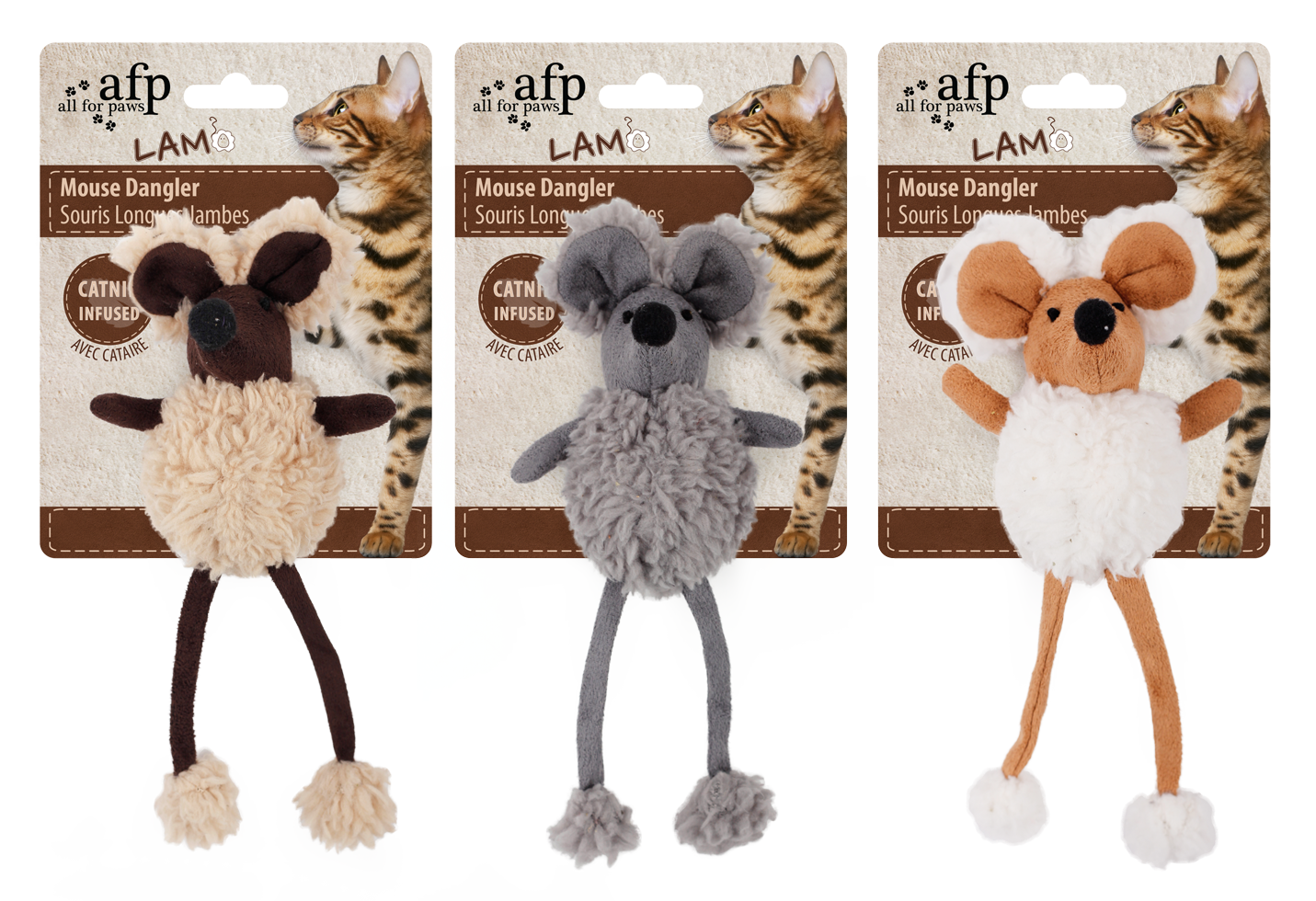 AFP Katzenspielzeug, Fleece und Plüsch, Catnip, 16 cm