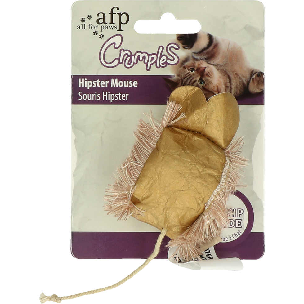 AFP Katzenspielzeug Crumples Hipster Mouse, Catnip, 15 cm