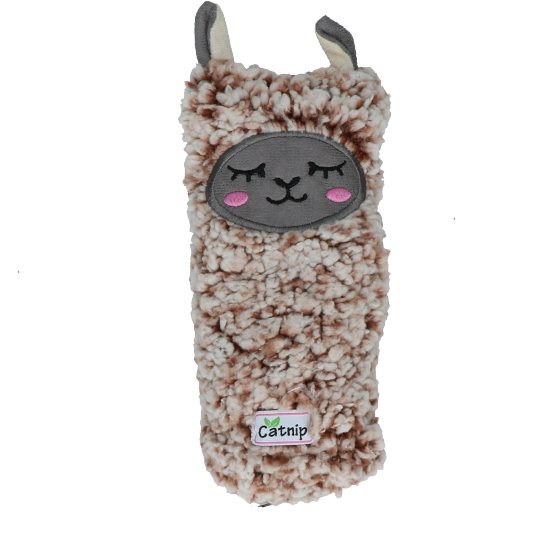 AFP Katzenspielzeug Sock Cuddler, Lama, mit Catnip, 24 x 8 x 3 cm