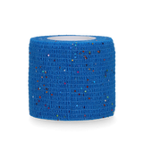 Excellent Animal Bandage, selbstklebend, elastisch, 5 cm, blau, Glitzer