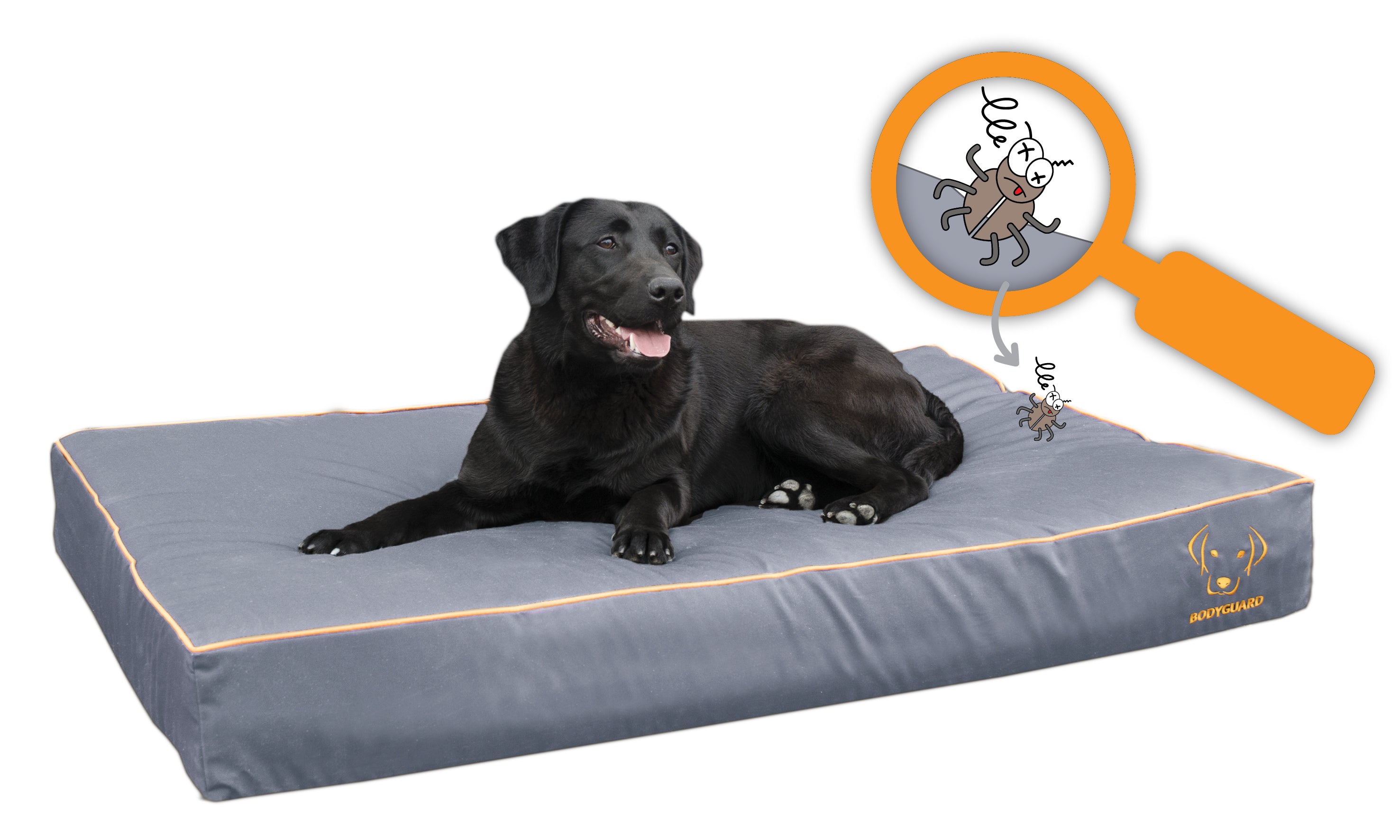 Bodyguard Hundebett Royal, grau, S, 65 x 50 cm