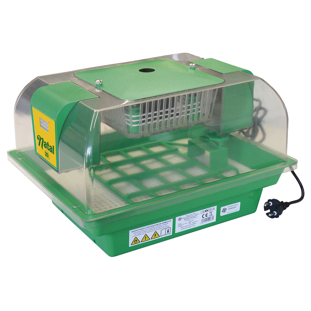 Zar Cudeyo Inkubator Natal 20, für 16 Geflügeleier, automatische Wendung, Umluft, 80 W
