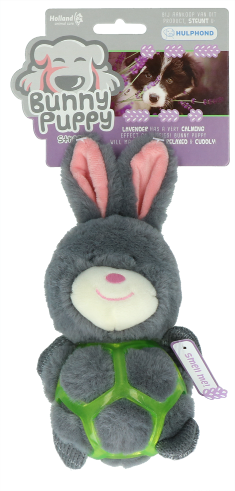 Bunny Puppy Hundekuscheltier, Plüsch, Strickstoff, TPR-Gummi, Lavendelfüllung, mit Quietscher, für Welpen und kleine Hunde