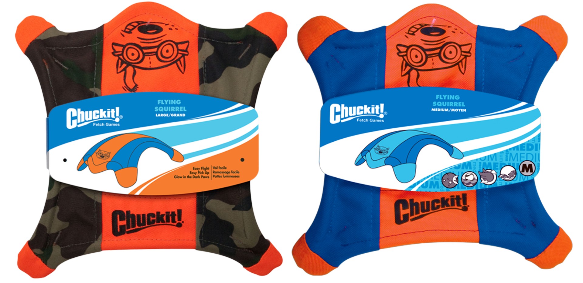 Chuckit! Apportierspielzeug Flying Squirrel, M, 24 x 24 cm