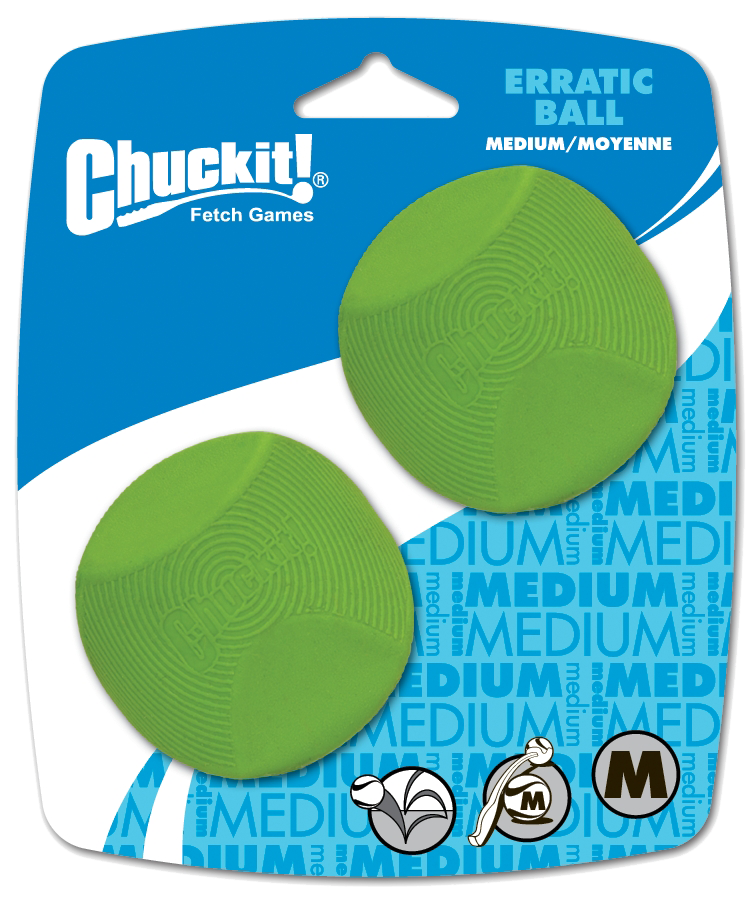 Chuckit Erratic Ball, Ø 6 cm, Gummi, 2 Stk